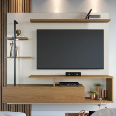 Imagem de Painel Suspenso Para Tv Até 55 Polegadas Off White Freijo Maragogi Colibri