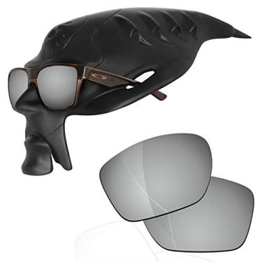 Imagem de RockShell Lentes polarizadas de substituição para óculos de sol Oakley TwoFace XL OO9350 - GT Silver