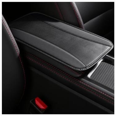 Imagem de IHOTDER Elegante capa de console central de carro, capa de couro PU para apoio de braço para carro evita arranhões no console central, almofada universal para apoio de braço de carro interior para