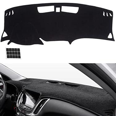 Imagem de TUCAREST Capa de painel apta para Chevrolet Equinox 2018 2019 2020 2021 flanela antiderrapante carro painel painel tapete pára-sol sem reflexo e almofada antiderrapante tapete protetor solar (sem HUD)