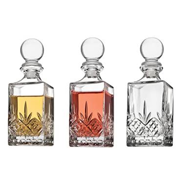 Imagem de Godinger Mini Whiskey Decanter conjunto de utensílios de bar – Coleção de cristal Dublin para Vodka ou vinho Whisky – 255 ml, conjunto com 3