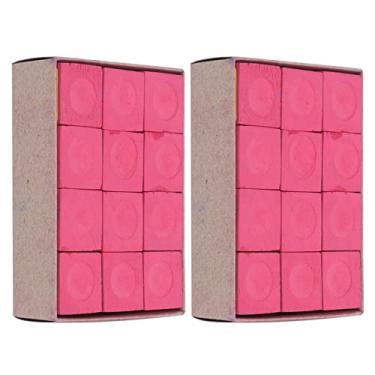 Imagem de 24 peças de giz de sinuca, giz antiderrapante para taco de bilhar, acessórios de ponta para taco de bilhar, bares domésticos, torneios, jogos, presentes de mesa (Vermelho)