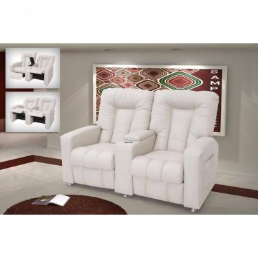 Imagem de Poltrona Do Papai Reclinável Dupla Jetta - Branco Corino