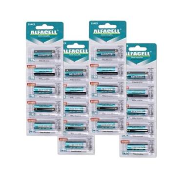 Imagem de Pilha 23A Alcalina Alfacell 12v Bateria A23 Kit 4 Cartelas 20 Unidades Portão Eletronico