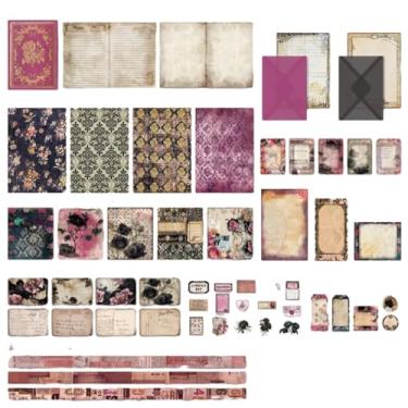 Imagem de Joucien Caderno americano vintage com capítulos medievais Trend Ledger - Rosa