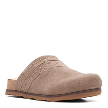 Imagem de Clarks Tamanco feminino Brynn Glide, Camurça Pebble, 35