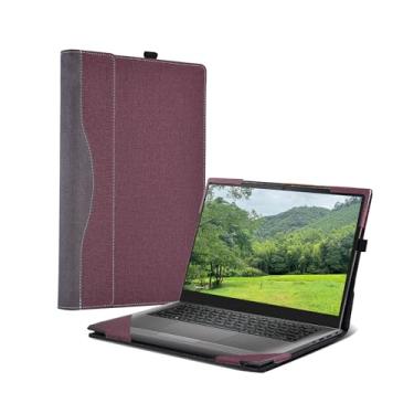 Imagem de VEVOOD Capa para laptop Dell lnspiron 14 Plus 7420 7430 de 14 polegadas | Inspiron 14 Pro 5420 5430 7425 5425 5425 capa à prova de quedas com tudo incluso capa de bolso interno de couro PU de 14