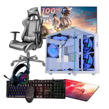 Imagem de PC GAMER COMPLETO RYZEN 5 5600GT, 16GB 3200MHZ (RADEON VEGA 7), SSD 480GB, 500W 80 PLUS, MONITOR 24" 100HZ, CADEIRA - NLI87593