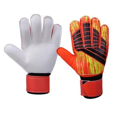 Imagem de Generic Luvas de goleiro Luvas de futebol Luvas profissionais elegantes de látex antiderrapantes resistentes ao desgaste para adultos Luvas de futebol Luvas, Laranja, 8cm