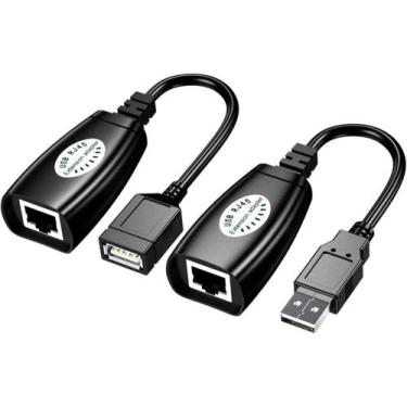 Imagem de Adaptador Conversor Extensor Usb Via Cabo Rede Rj45 Até 45M - Adapter