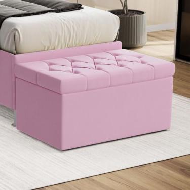 Imagem de Calçadeira Sagitarius 90 Solteiro Z-021 Sued Rosa Bebê Aradecor, Rosa 