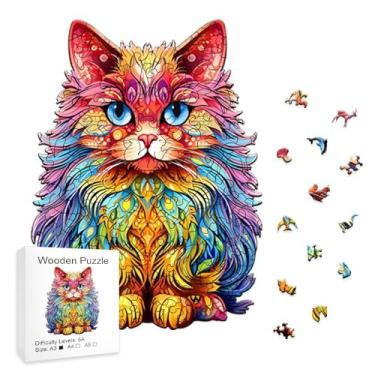 Imagem de Quebra Cabeça de Madeira Gatinho, Wooden Puzzle | Diversão para toda família (A3)