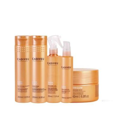 Imagem de Kit Cadiveu Nutri Glow Shampoo Condicionador Fluído Booster e Máscara 