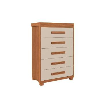 Imagem de Cômoda Gaveteiro Paris Pés Madeira Maciça Camas Fenix