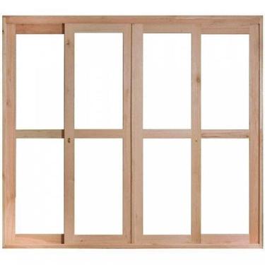 Imagem de Porta de Madeira Balção de Correr 213x220cm com Batente 9,4cm Ewk 484 