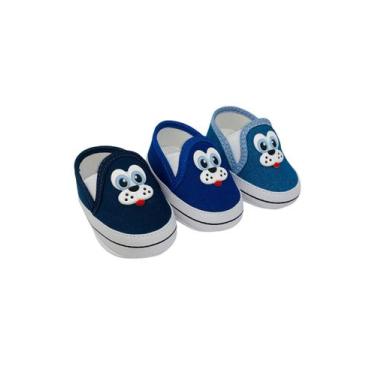 Imagem de Kit Com 3 Pares Sapatinho De Bebê Sapato De Bebê Direto Da Fabrica T53