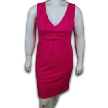 Imagem de Vestido Midi Malha Crepe Forrado com Bojo na Frente Plus Size - AMOPLU