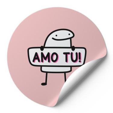 Imagem de 120 Etiquetas Redondas Adesivos Para Cliente Meme Bentô Dia Dos Namora