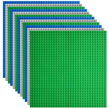 Imagem de Lekebaby Classic Baseplates Building Base Plates for Building Bricks 100% Compatible with Major Brands-Baseplates 10" x 10", Pack of 12
