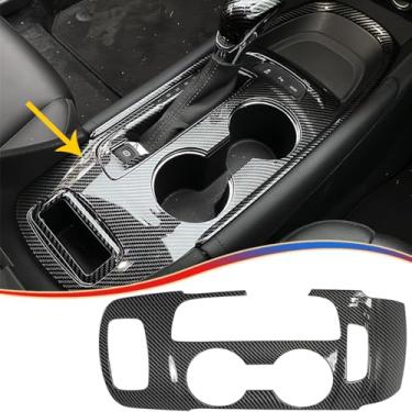 Imagem de MUXEE Capa de painel de mudança de marchas da estrutura do console central, para Chevrolet Malibu 2016-2022 2023 2024 - Acessórios de acabamento interno esportivo de fibra de carbono ABS (não serve