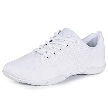 Imagem de CADIDL Cheer Shoes Sapatos de dança femininos brancos para líderes de torcida, Branco (tamanho feminino), 16