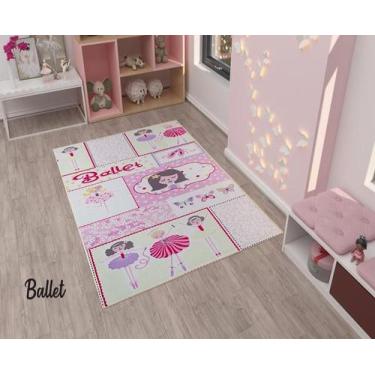 Imagem de Tapete Infantil Balet Bailarina Menina 1x140 Antiderrapante - Bia Enxo