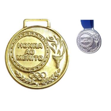 Imagem de Medalhas esportivas premiação honra ao mérito 36 mm 12 pçs - CRESPAR, 