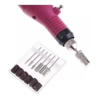 Imagem de Lixadeira Elétrica Unha Profissional Lixa Motor Bivolt Rosa - BCS BORA