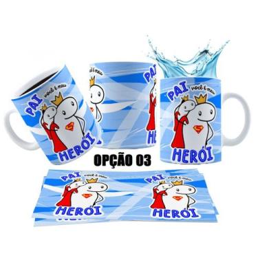 Imagem de Caneca 325ml Dia Dos Pais Você É Meu Herói Super Pai - LARANJA E MIMOS