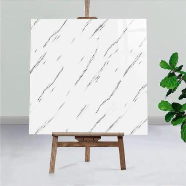 Imagem de 12 Placas Adesiva Parede Painel Branco Mármore 60x60cm Top - Triboshop