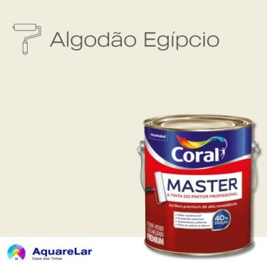Imagem de Coral Master Fosco 3,2L, ALGODÃO EGÍPCIO