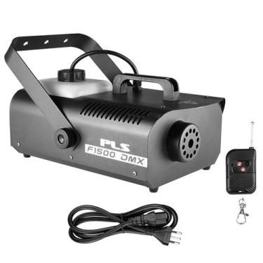 Imagem de Máquina De Fumaça Dmx F-1500 Pls Com Controle Sem Fio 220v Cor Preto