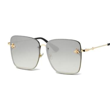 Imagem de Óculos de Sol Feminino Original Luxuoso Moderno Proteção UV - Vinkin, 