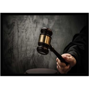 Imagem de Quadro Decorativo Direito Advogados Martelo Da Justiça Sala Escritório