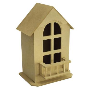 Imagem de Puxa Saco Casinha 19,5x17x29,5 Mdf Madeira - Atacadão do Artesanato MD