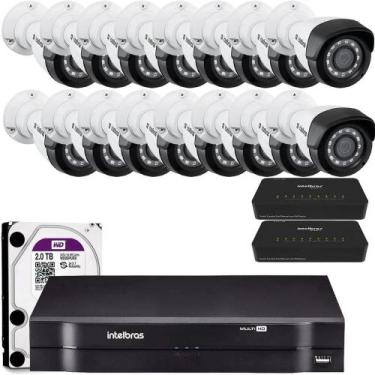 Imagem de Kit 16 Câmeras Ip Intelbras Nvd 1216 Câmeras Vipc 1230 Onvif