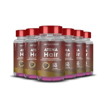 Imagem de 6x Atena Vitamina Para Crescimento Cabelo Saudavel E Forte - HF SUPLEM