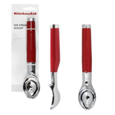 Imagem de Colher de Sorvete Sobremesa Acai Vermelha Kitchenaid Zinco Concha Serv
