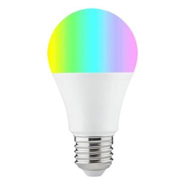 Imagem de Lâmpada LED Inteligente, 10W, RGB Colorida, WiFi, Compatível com Alexa, Google e Tuya, Bivolt 110V/220V