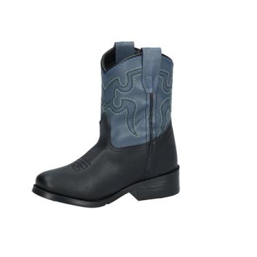 Imagem de Smoky Mountain Boots Bota de cowboy unissex infantil 1624c, Preto/azul, 6.5 Toddler