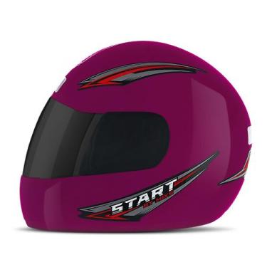 Imagem de Capacete Fechado Moto Mixs Start Viseira Fumê Masculino Feminino Segur