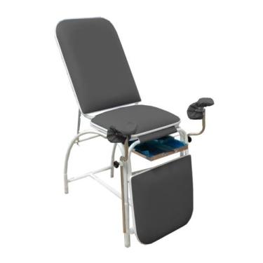Imagem de Mesa Maca de Exame Ginecológico Hospitalar Com Gaveta Preta - Metal So