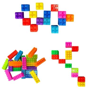 Imagem de Brinquedo Blocos De Montar 100 Peças Educativo