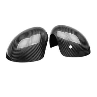 Imagem de Capa de espelho retrovisor de fibra de carbono compatível com MINI Cooper F54 F55 F56 F60 Countryman Acessórios para carro Capa de espelho retrovisor 2018(With light Hole)