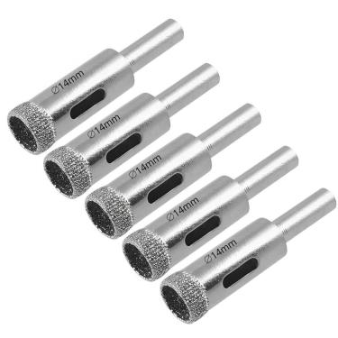 Imagem de Serra Copo Diamantada 14Mm Porcelanato Vidro Mármore 10 Un