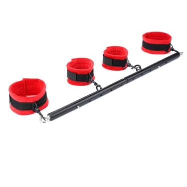 Imagem de cladele Barra espalhadora de aço inoxidável resistente expansível barra preta para academia em casa com 4 peças de alça ajustável furry rd, treinamento de ajuda esportiva equipamento de fitn