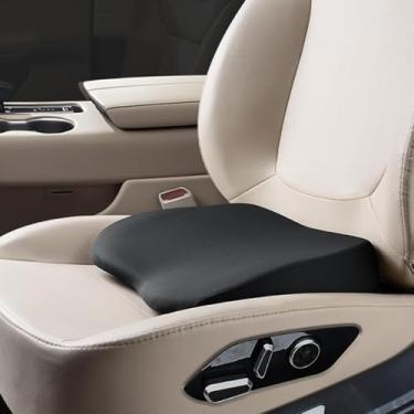 Imagem de Almofadas de carro de 2 em 1 cunha para condução - assento de reforço para adultos para o carro para aumentar a altura - 3,5 polegadas de memória Driver de espuma de pinça almofada lombar Su