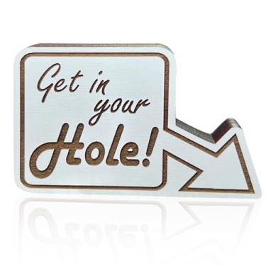 Imagem de BGYVNU Marcador de bolso com 8 bolas - Right Fu*King Here, placa engraçada de madeira para decoração de mesa de sinuca, marcador de bola de golfe, acessórios de jogo de bilhar presentes para homens e