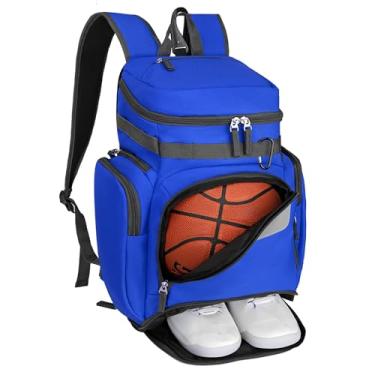 Imagem de Goloni Mochila De Basquete, Bolsa De Basquete Com Compartimento Para Bolas E Compartimento Para Sapatos, Mochila De Ginástica Para Homens, Mochila De Bolsa De Basquete Adequada Para Futebol, Vôlei, Ba