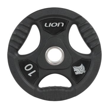 Imagem de Anilha 10 Kg Musculação Em Aço E Borracha Vulcanizada Lion